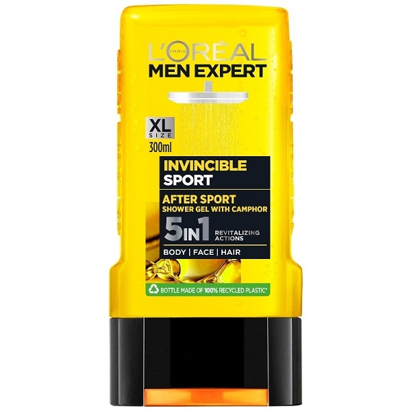 شامپو 300 میل 5 کاره مردانه مدل INVINCIBLE SPORT
