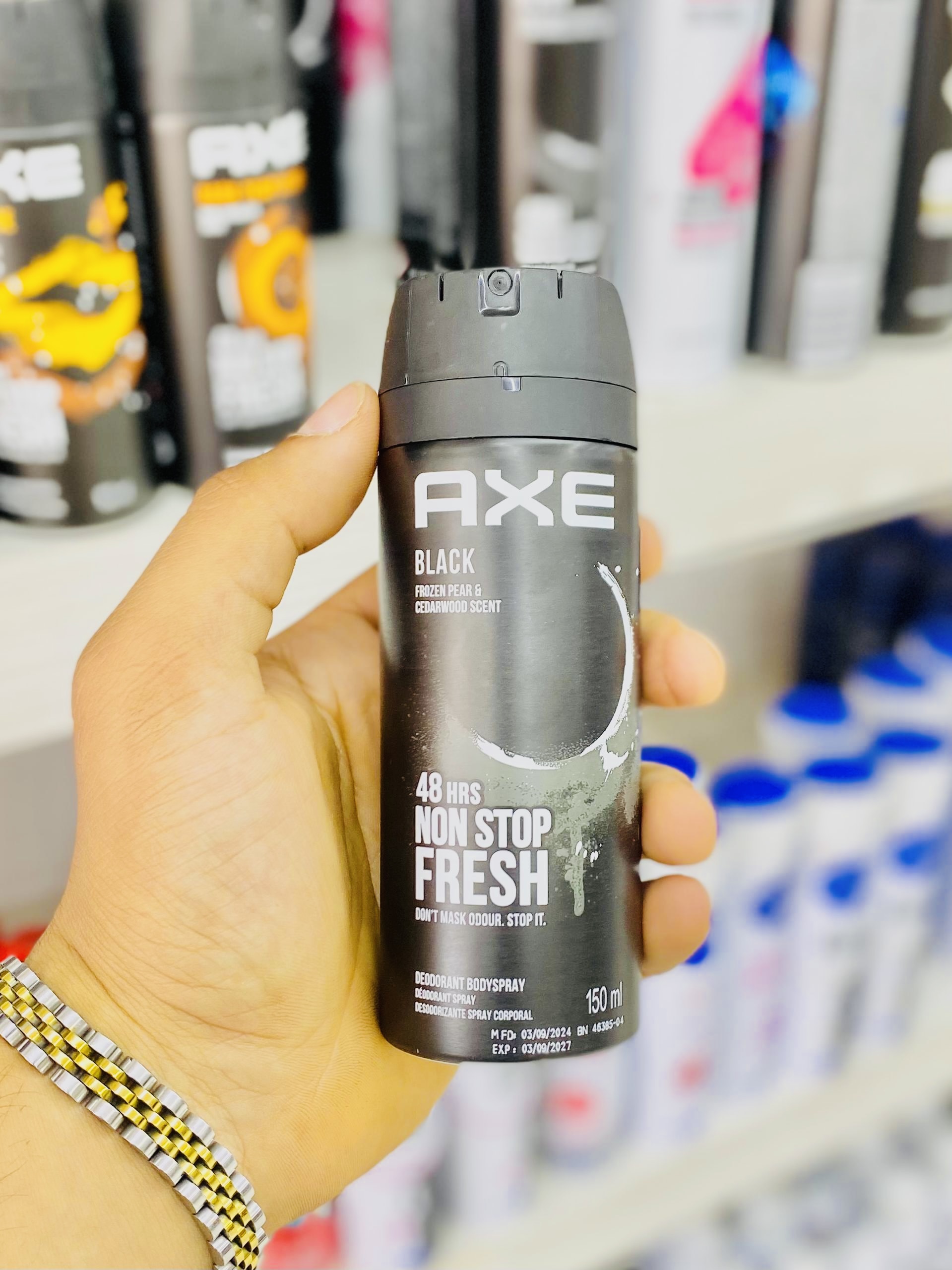 اسپری خوشیوکننده بدن AXE Black آکس 150 میلی