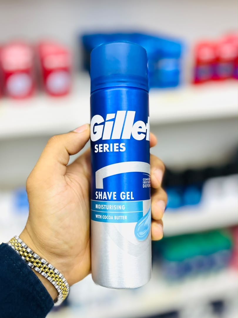 ژل اصلاح ژیلت مدل آبرسان با عصاره کاکائو Gillette Shave Gel Moisturising with Cocoa Butter 200ml