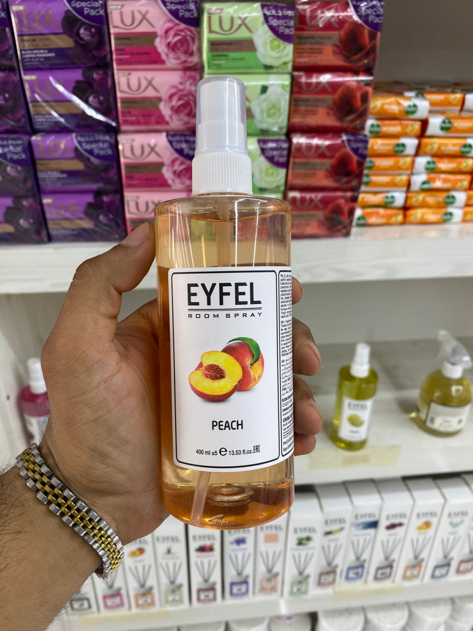 اسپری خوشبوکننده هوا و محیط ایفل مدل Peach – رایحه هلو حجم ۴۰۰ میلی‌لیتر